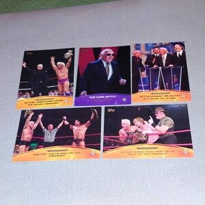5 Ric Flair Crowd Chants Insert Cards WWE Topps 2015 WOOOOOO